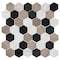 Andova Tiles SAMPLE Channing 2 x 2 Marble Honeycomb Mosaic Floor Use Tile SAM-ANDCHA123 - alternate 6